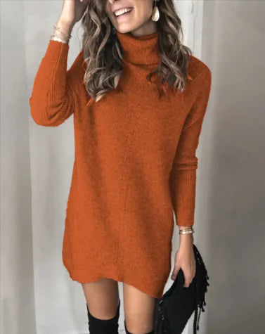 Hollow Knit Sweater Dress