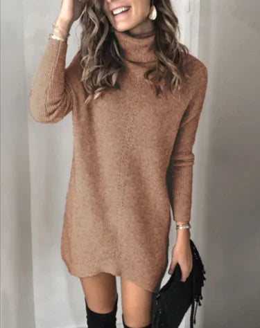 Hollow Knit Sweater Dress