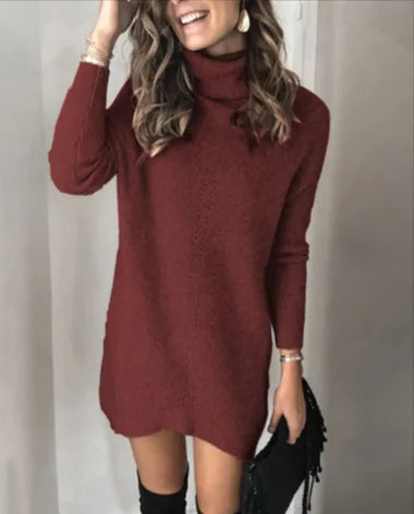 Hollow Knit Sweater Dress