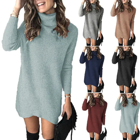 Hollow Knit Sweater Dress