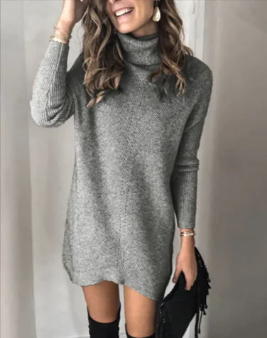 Hollow Knit Sweater Dress