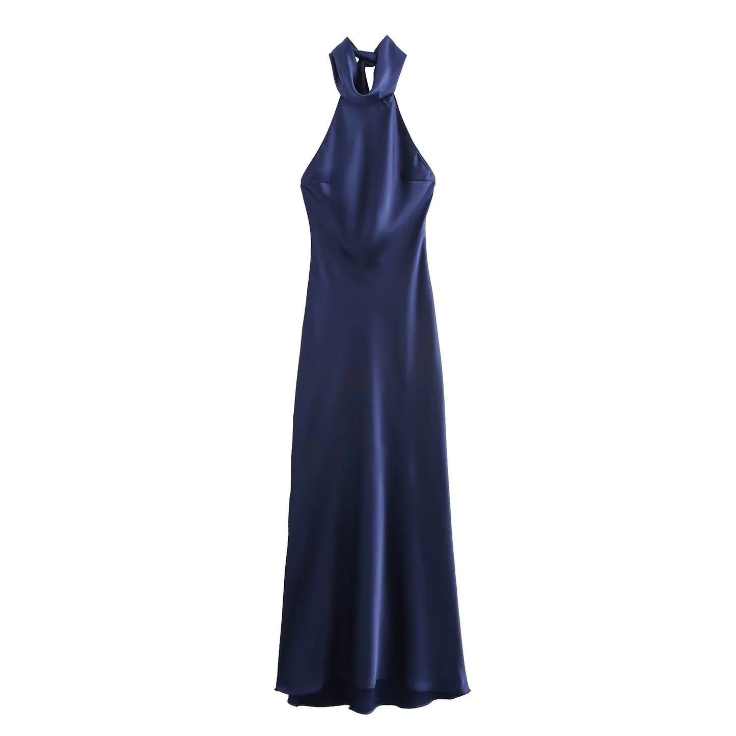 Silk Satin Backless Dress